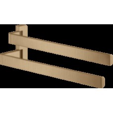 Рушникотримач AXOR Universal Softsquare 409 мм настінний подвійний Brushed Bronze 42821140