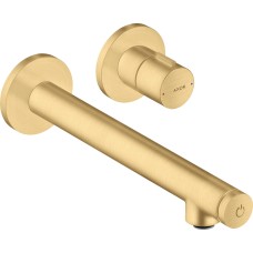 Змішувач Axor Uno Select для умивальника зі стіни: вилив 220 мм Brushed Gold Optic (45113250)