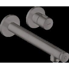 Змішувач Axor Uno Select для умивальника зі стіни: вилив 220 мм Brushed Black Chrome 45113340