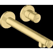 Змішувач Axor Uno Select для умивальника зі стіни: вилив 220 мм Brushed Brass 45113950