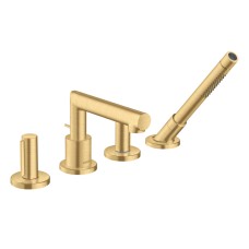 Змішувач Axor Uno на край ванни 4 отвори виcтуп 152мм, Brushed Gold Optic (45444250)