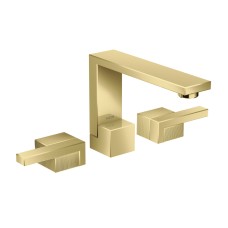 Змішувач Axor Edge 130 для умивальника врізний на 3 отвори Diamond Cut, Polished Gold Optic 46051990