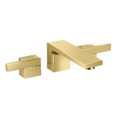 Змішувач Axor Edge 190 для умивальника зі стіни на 3 отвори Diamond Cut з push-open Polished Gold Optic 46061990