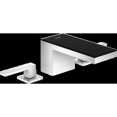 Змішувач Axor MyEdition 70 для умивальника на 3 отвори Chrome з накладкою Black Glass 47050600