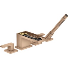 Змішувач Axor MyEdition врізний на край ванни 4 отвори без накладки Brushed Red Gold 47432310