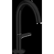 Змішувач AXOR One Select 140 для умивальника з донним клапаном push-open. Matt Black (48010670)