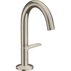 Змішувач AXOR One Select 140 для умивальника з донним клапаном push-open, Brushed Nickel (48010820)