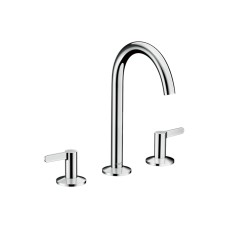 Змішувач AXOR One 170 для умивальника на 3 отвори з донним клапаном push-open, Chrome (48050000)