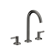 Змішувач AXOR One 170 для умивальника на 3 отвори з д/к push-open Polished Black Chrome (48050330)