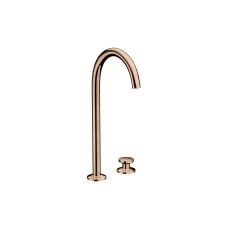 Змішувач AXOR One Select 260 для умивальника на 2 отвори з донним клапаном push-open, Polished Red Gold (48060300)