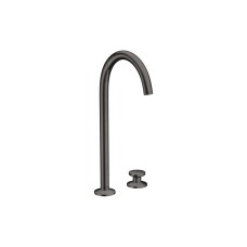 Змішувач AXOR One Select 260 для умивальника на 2 отвори з донним клапаном push-open, Brushed Black Chrome (48060340)