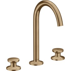 Змішувач AXOR One Select 170 для умивальника на 3 отвори з донним клапаном push-open, Brushed Bronze (48070140)