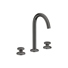 Змішувач AXOR One Select 170 для умивальника на 3 отвори з донним клапаном push-open, Brushed Black Chrome (48070340)