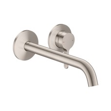 Змішувач AXOR One 220 для умивальника зі стіни, Stainless Steel Optic (48120800)