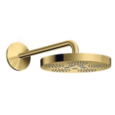 Верхній душ Axor One 280 1jet зі стіновим кронштейном, Polished Gold Optic (48491990)
