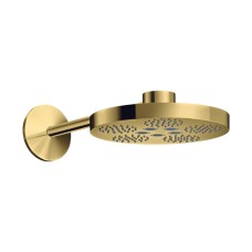 Верхній душ Axor One 280 2jet зі стіновим кронштейном, Polished Gold Optic (48492990)