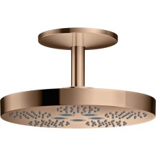 Верхній душ Axor One 280 2jet зі стельовим кронштейном 211 мм Polished Red Gold (48494300)
