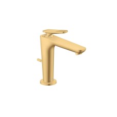 Змішувач Axor Citterio C 125 Cubic cut CoolStart для умивальника з донним клапаном pop-up, Brushed Gold Optic (49031250)