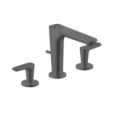 Змішувач Axor Citterio C 125 для умивальника на 3 отвори Cubic cut, Brushed Black Chrome (49061340)