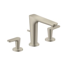 Змішувач Axor Citterio C 125 для умивальника на 3 отвори Cubic cut, Brushed Nickel (49061820)