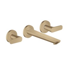 Змішувач Axor Citterio C 195 для умивальника зі стіни на 3 отвори, Brushed Bronze (49070140)