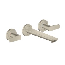 Змішувач Axor Citterio C 195 для умивальника зі стіни на 3 отвори, Brushed Nickel (49070820)