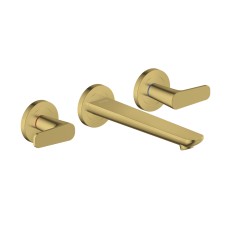 Змішувач Axor Citterio C 195 для умивальника зі стіни на 3 отвори, Polished Gold Optic (49070990)
