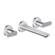 Змішувач Axor Citterio C 195 для умивальника зі стіни на 3 отвори Cubic cut, Chrome (49071000)