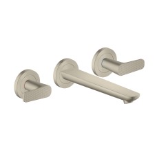 Змішувач Axor Citterio C 195 для умивальника зі стіни на 3 отвори Cubic cut, Brushed Nickel (49071820)