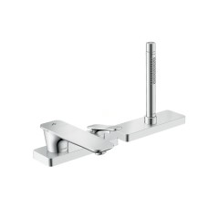 Змішувач Axor Citterio C врізний монтаж на край ванни 3 отвори Cubic cut, Chrome (49431000)
