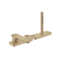 Змішувач Axor Citterio C врізний монтаж на край ванни 3 отвори Cubic cut, Brushed Bronze (49431140)