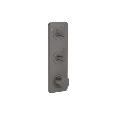 Термостат Axor Citterio C Cubic cut 380/120 для 2-х споживачів, Brushed Black Chrome (49701340)