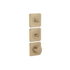 Термостат Axor Citterio C Cubic cut 380/120 для 3-х споживачів, Brushed Bronze (49711140)