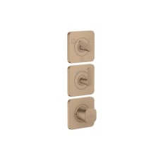 Термостат Axor Citterio C Cubic cut 380/120 для 3-х споживачів, Brushed Red Gold (49711310)