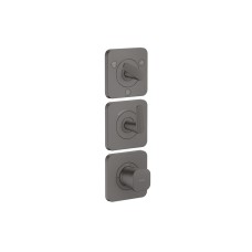 Термостат Axor Citterio C Cubic cut 380/120 для 3-х споживачів, Brushed Black Chrome (49711340)