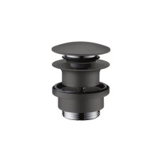 Донний клапан для умивальників з переливом AXOR push-open, Brushed Black Chrome (51300340)