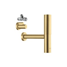 Сифон Axor Flowstar Design з кутовими кранами 3/8 для умивальника, Brushed Gold Optic 51304250