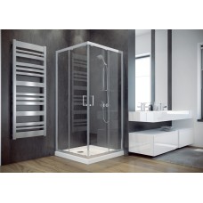Кабіна квадратна MODERN 90x90x185 універсальна: скло grigio, профіль хромований
