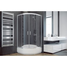 Кабіна півкругла MODERN 90x90x165 універсальна: скло grigio, профіль хромований