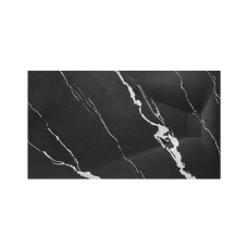 Піддон прямокутний VEXO MARBLE 160х90 чорний + сифон
