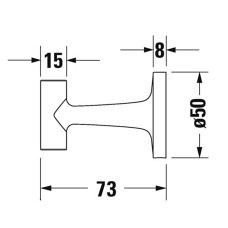 Гачок STARCK T 50х73 мм чорний матовий (0099294600)