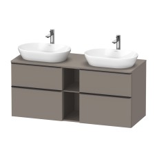 D-NEO Тумба під 2 умивальники підвісна 140х55 см (DE4970BBD430000) Diamond Black/Basalt Matt