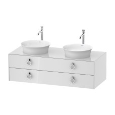 WHITE TULIP Консольна тумба під 2 умивальники 130х55 см (WT4993B8585) White High Gloss Lacquer