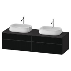 ZENCHA Консольна тумба під 2 умивальники 160х55 Black line structure/Graphite Super Matt (ZE4825B63800000)