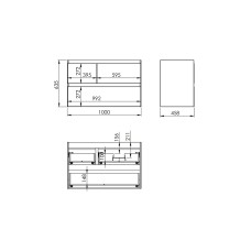 Тумба з шухлядами Split 100 3S White Matt 168160