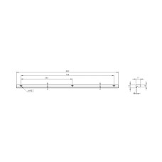 Ручка до серії Kwadro Plus 80 см хром L-800/R-768, 168370