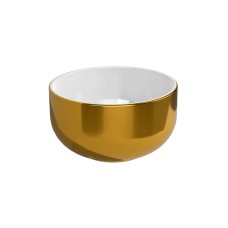 SALTODACQUA Умивальник на стільницю D42 Bianco/Metal Oro (SD42LOR)