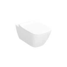 Унітаз підвісний SMYLE SQUARE RIMFREE + сидіння дюропластове Sandwich (500.685.01.1)