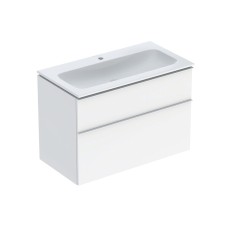 Тумба +  умивальник ICON Slim Rim, 90 см, білий глянець (502.337.01.1)