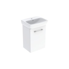 Тумба +  умивальник SELNOVA SQUARE 45 см, білий глянець (502.746.00.1)